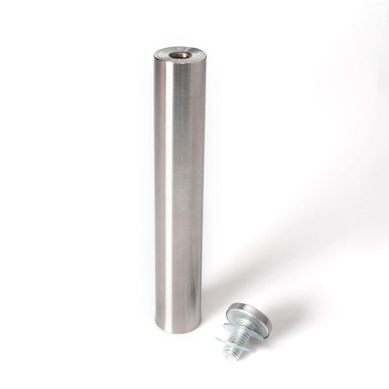 OUTWATER Stainless Steel Standoff 1 Inch Diameter x 6 Inch Barrel Length Brushed Finish for PVC, Glass and Acrylic Sign Stand Off Wall Anchors and Screws 4 Piece Pack for Heavy Signs - Image 3